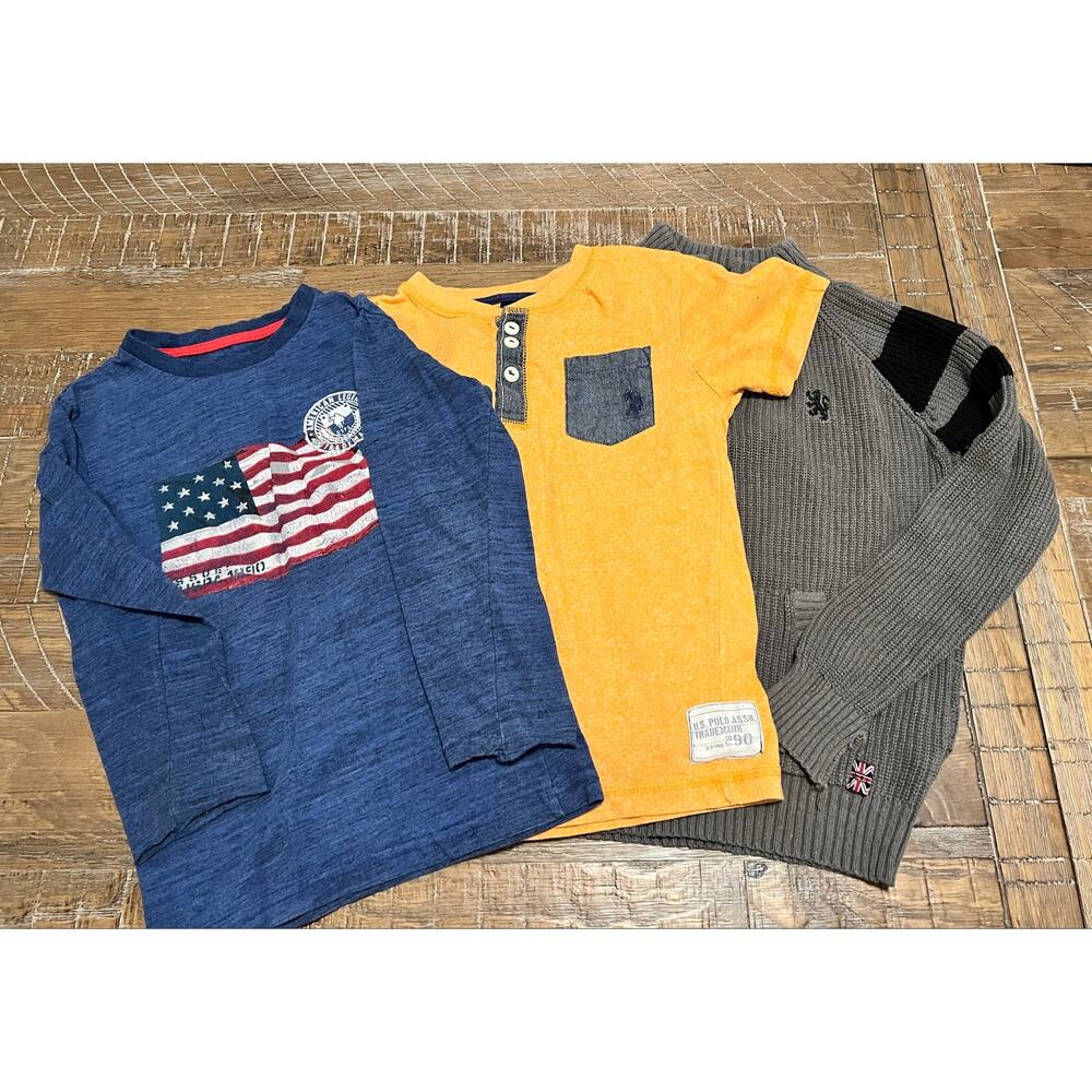 Lot of 3 Boys Shirts Size Large 7 Mixed Brands Outdoors School Casual Wear